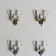 Italian sconces wall lamps  by Leucos with Murano glass, 1970s