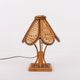 Lampe de table italienne en osier et rotin, années 1980