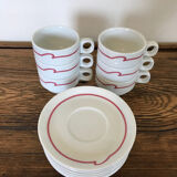 Set 6 espresso cups and vintage saucers Schonwald