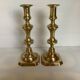 Pair of brass candlesticks