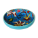 Round cup turquoise blue Art Deco Emaux de Longwy 1950