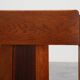 Amsterdamse school oak and velvet side chair, The Netherlands 1920s