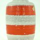 Beige and orange ceramic vase - Carstens Tunnieshof - West Germany - vintage 70s