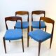 Suite de 4 chaises scandinaves, 1960s