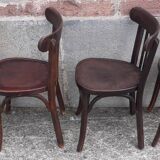 Chaises bistrot Baumann, années 50. (Lot de 4)