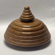 Dutch modernist wood turnt container or pot