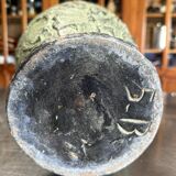 Important patinated terracotta vase