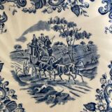 4 Coaching Scenes Blue Tea Cups and Saucers by Johnson Bros Ireston