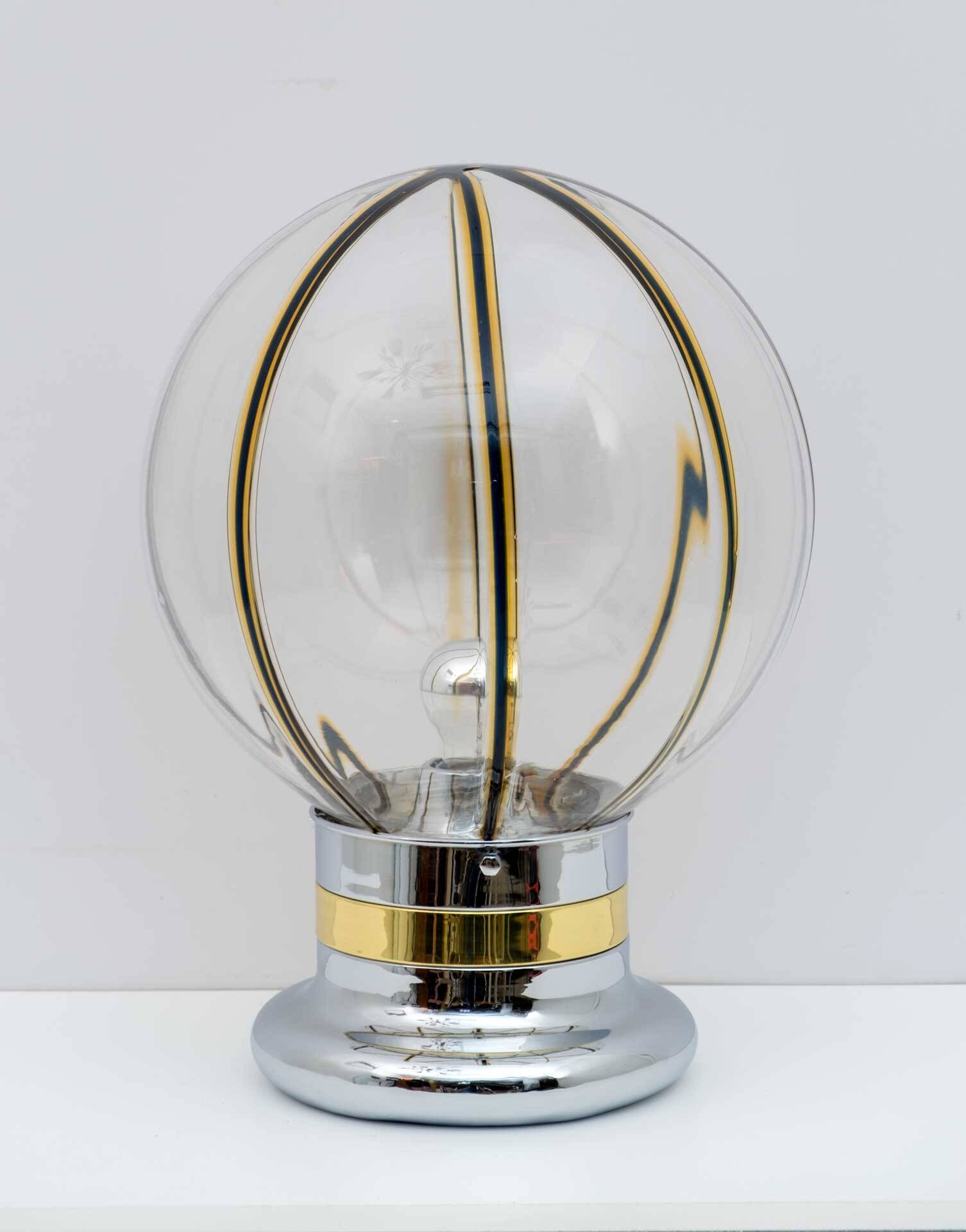 Toni Zuccheri Mid-Century Modern Italian Murano Glass Table Lamp, 1970s