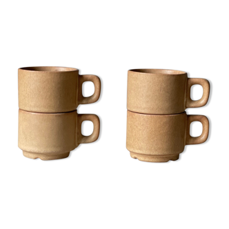 Vintage stoneware coffee cups