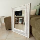 Vintage Boho rattan mirror from the 60s/70s 73*61 cm