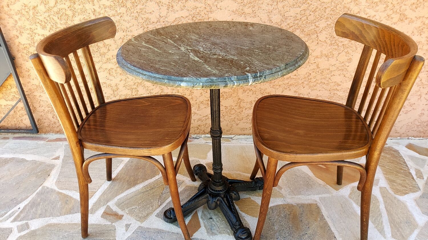 Vintage marble gueridon table 1980s