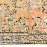 5x8 Mustard & Yellow Bordered Vintage Rug, 160x255Cm