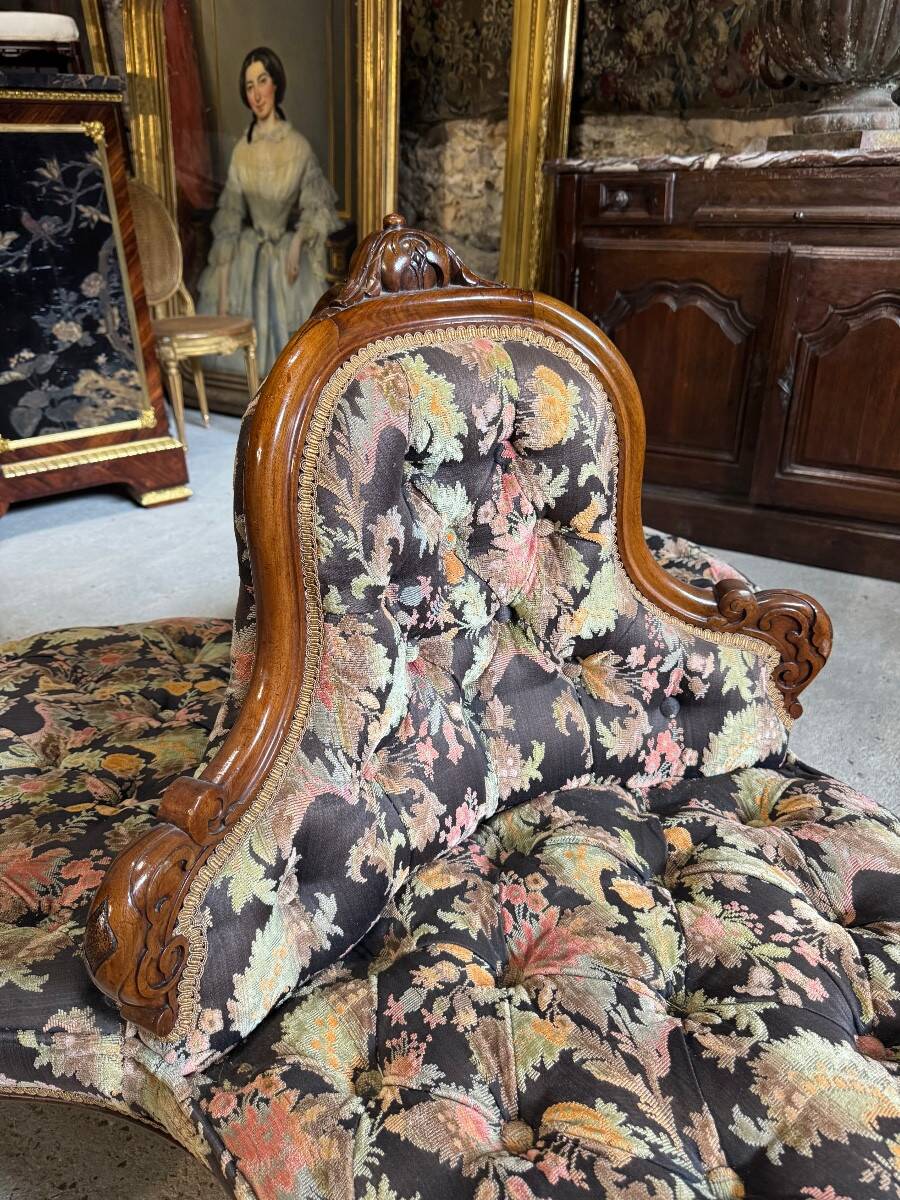 Canapé de milieu en acajou d’époque Napoléon III