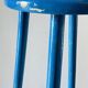 TABOURET Vintage Bois BLEU Electrique