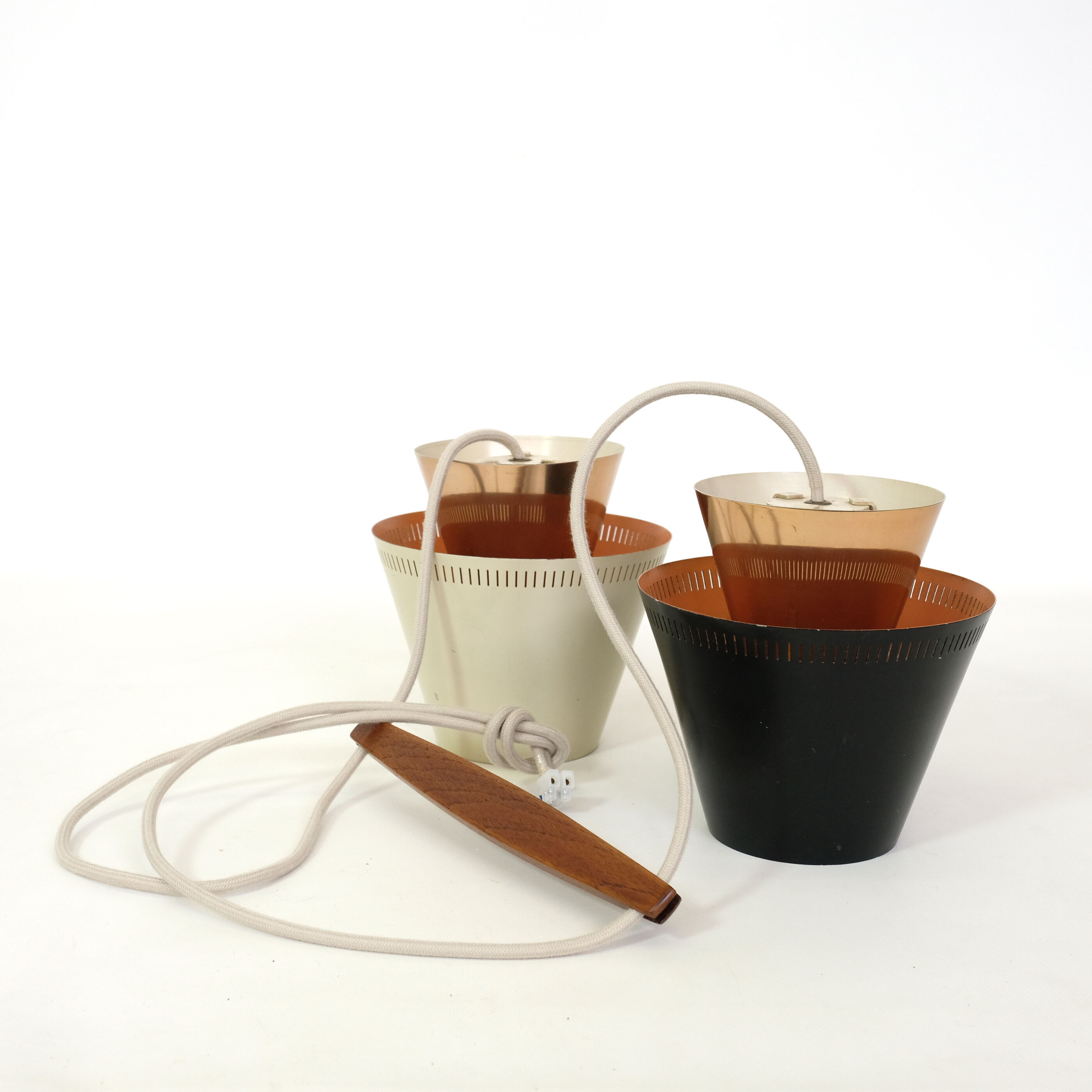 Two-light pendant light of Svend Aage Holm Sorensen, 1950s