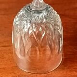 6 clear wine glasses VMC Reims France, teardrop, diamond Roxane 4 cl