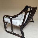 Two-seater rattan bench