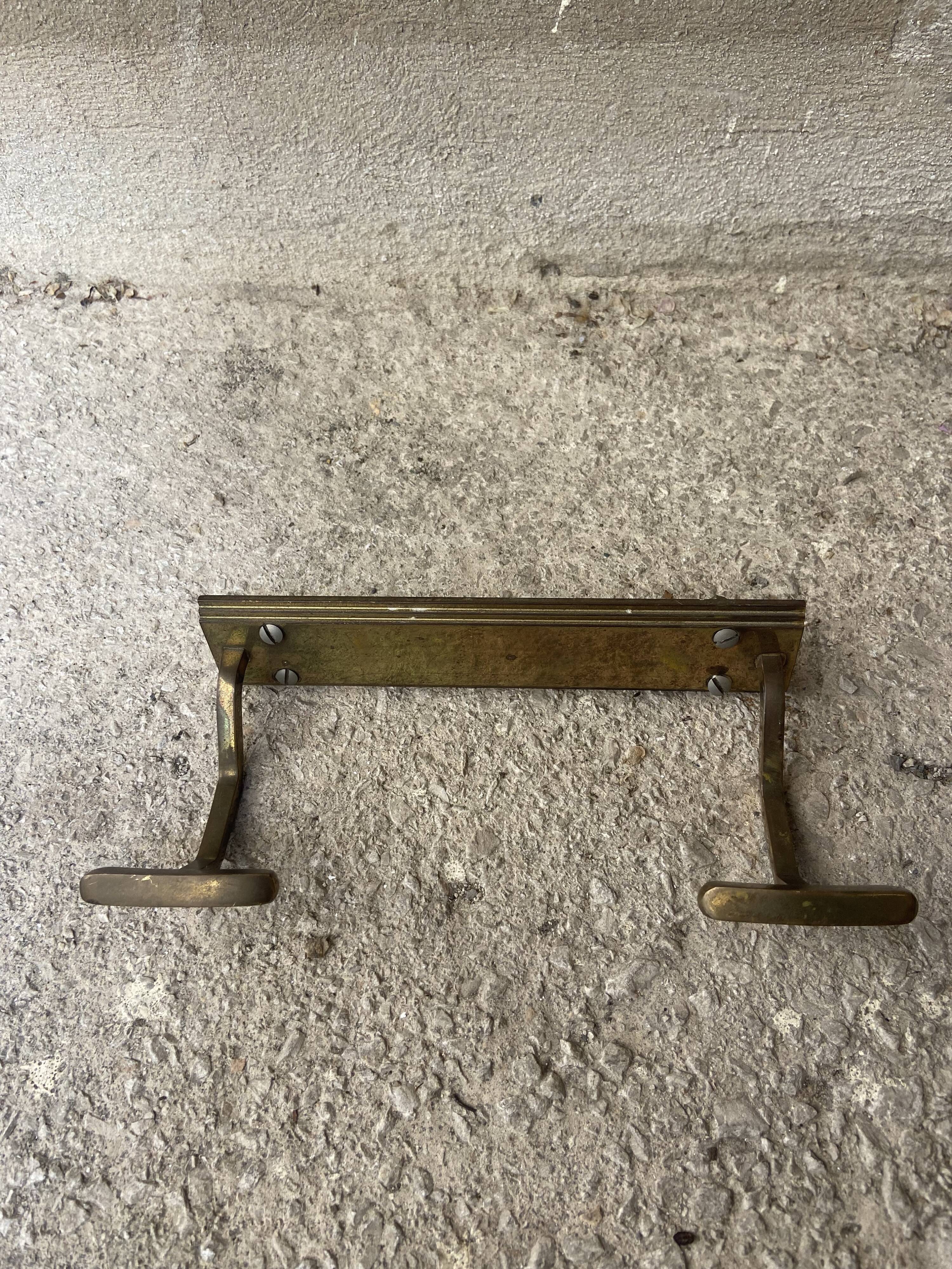 Double brass wall hook