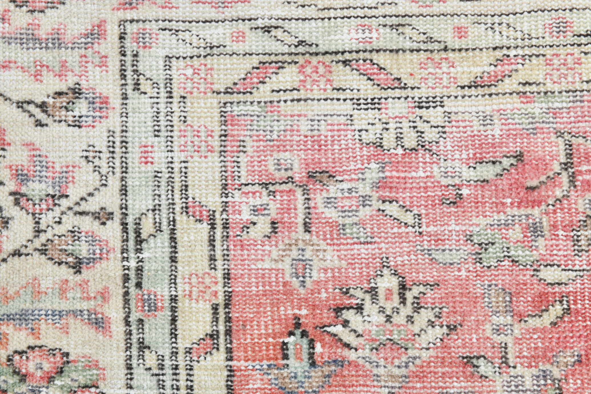 2x9 shabby chic vintage runner rug, 74x265cm