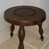 Solid wood tripod stool