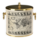 Vintage brass and fabric ice bucket, Italy, 1970s.