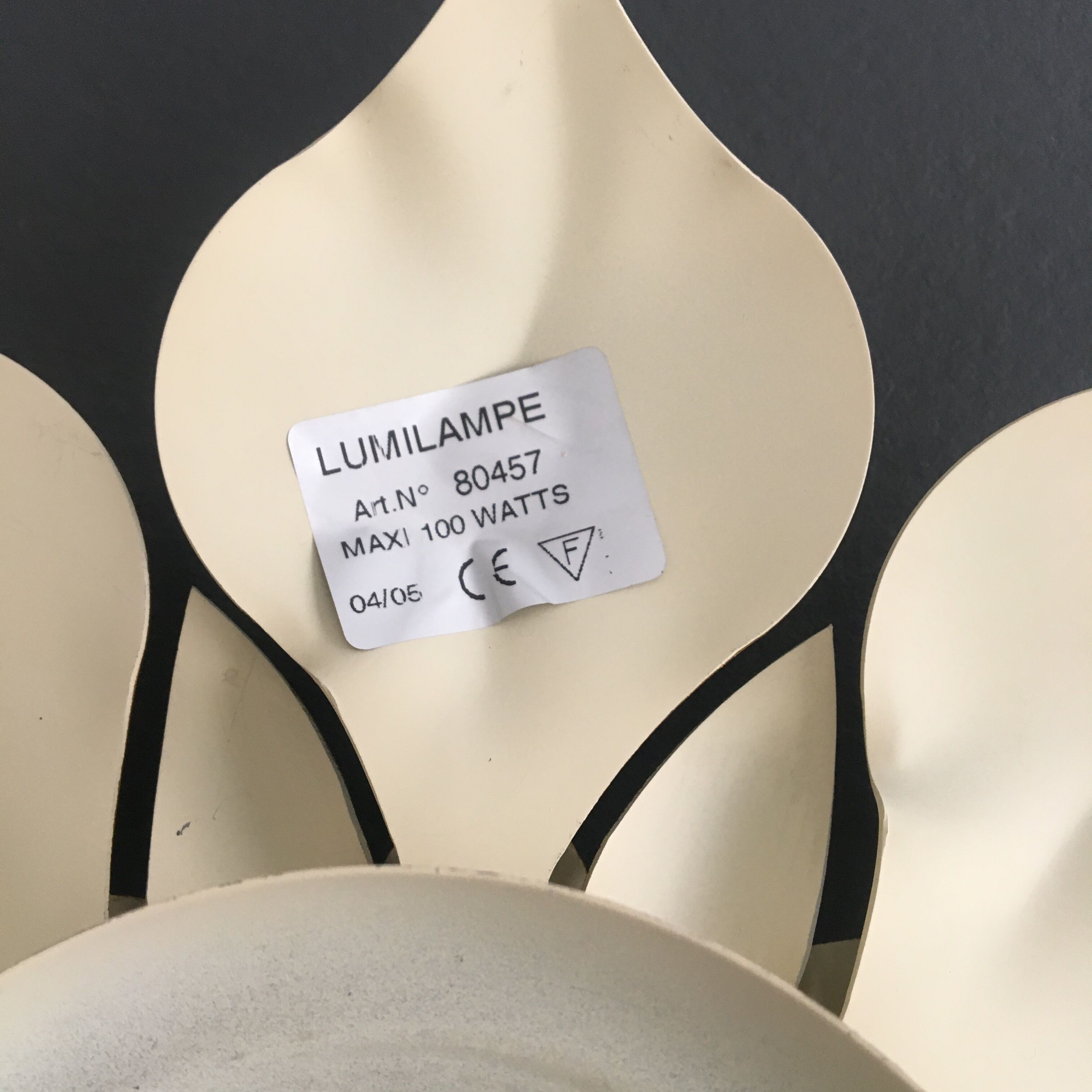 Pair metal flower sconces