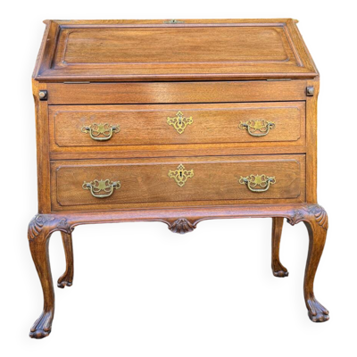 Bureau, Secrétaire De Pente En Acajou De Style Chippendale