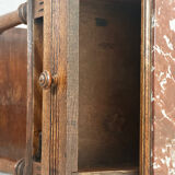 Bedside table/occasional table early 20th century wood and marble