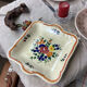 Old hollow square dish with handles made in France Longchamp