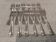 12 silver-plated metal cake forks by silversmith Guillaumot, contours