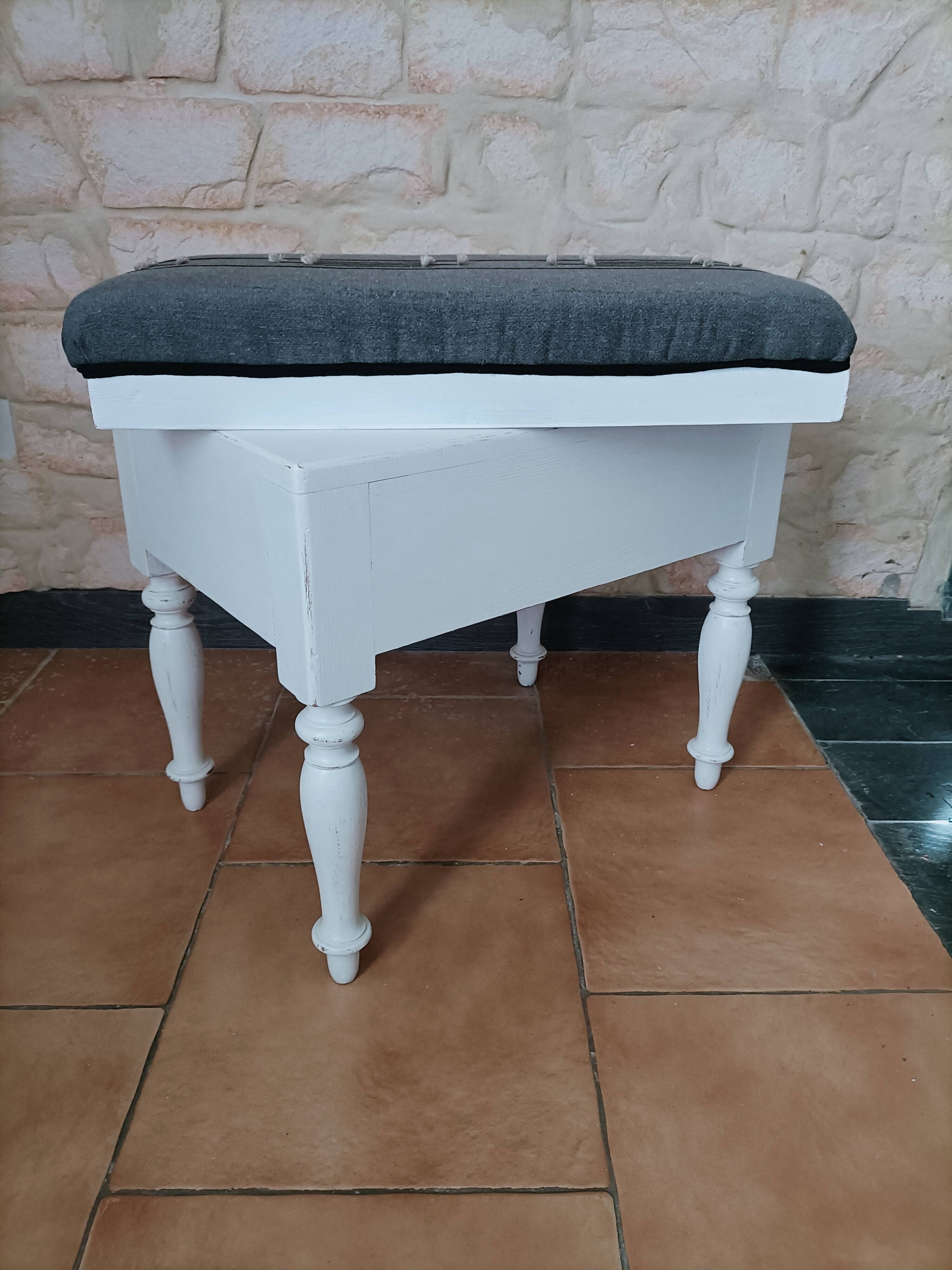 Modern storage stool - unique piece