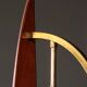 Biomorphic table lamp by Masjestic Lamp.Co USA walnut and brass 1960