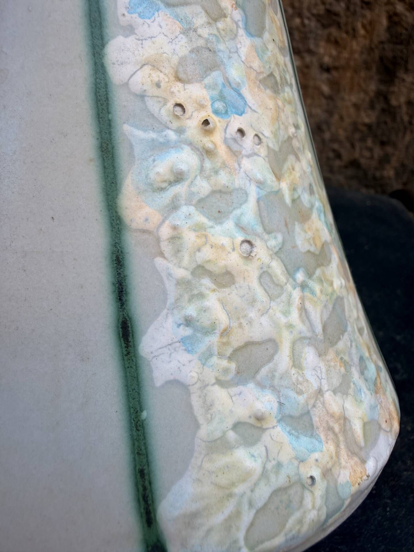 German vase soliflore 70s Fat Lava