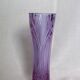 Violet mauve cut crystal soliflore vase, Cristal d’Arques
