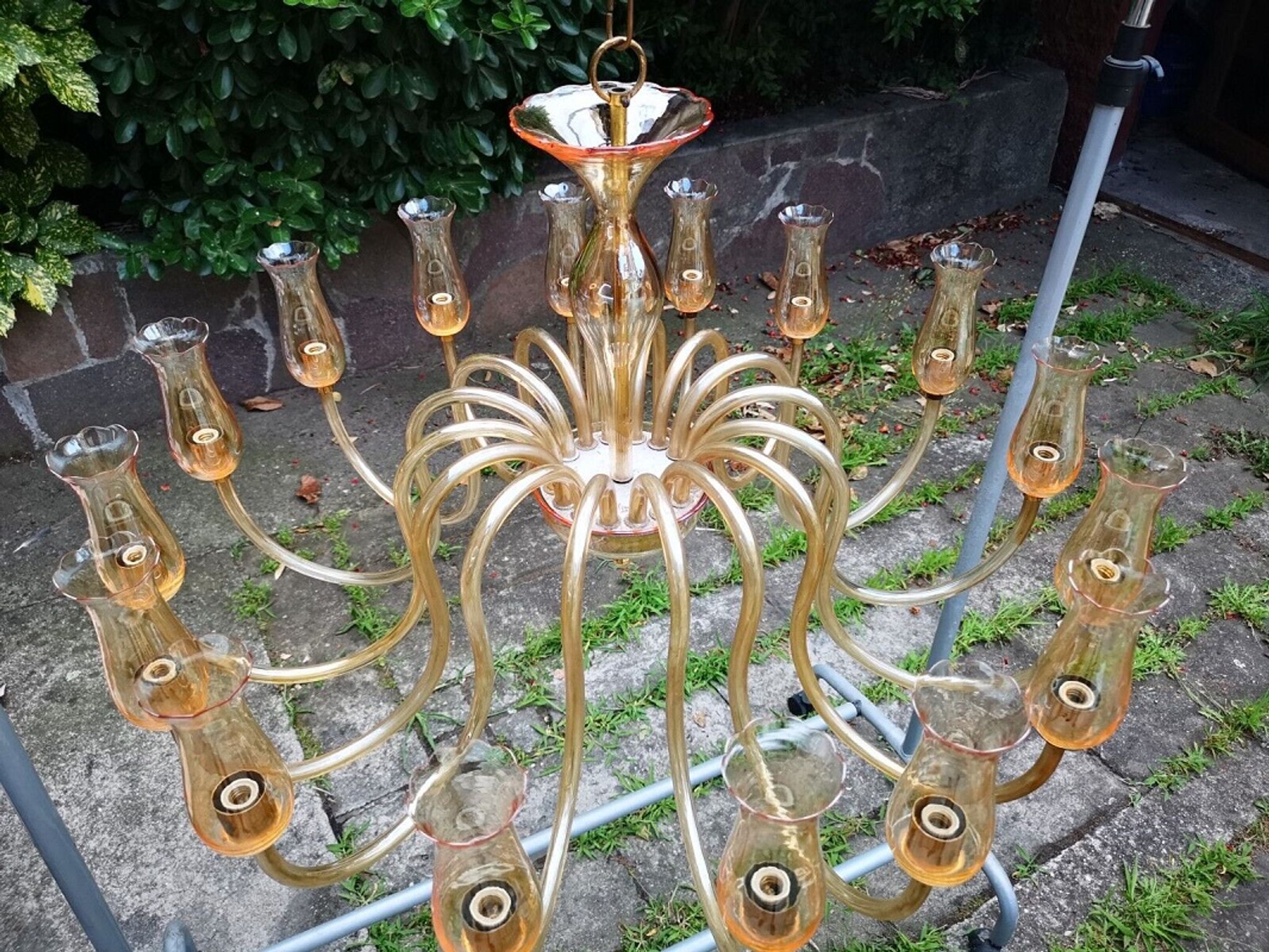 Scale de majo murano sixteen arm chandelier 1950/60