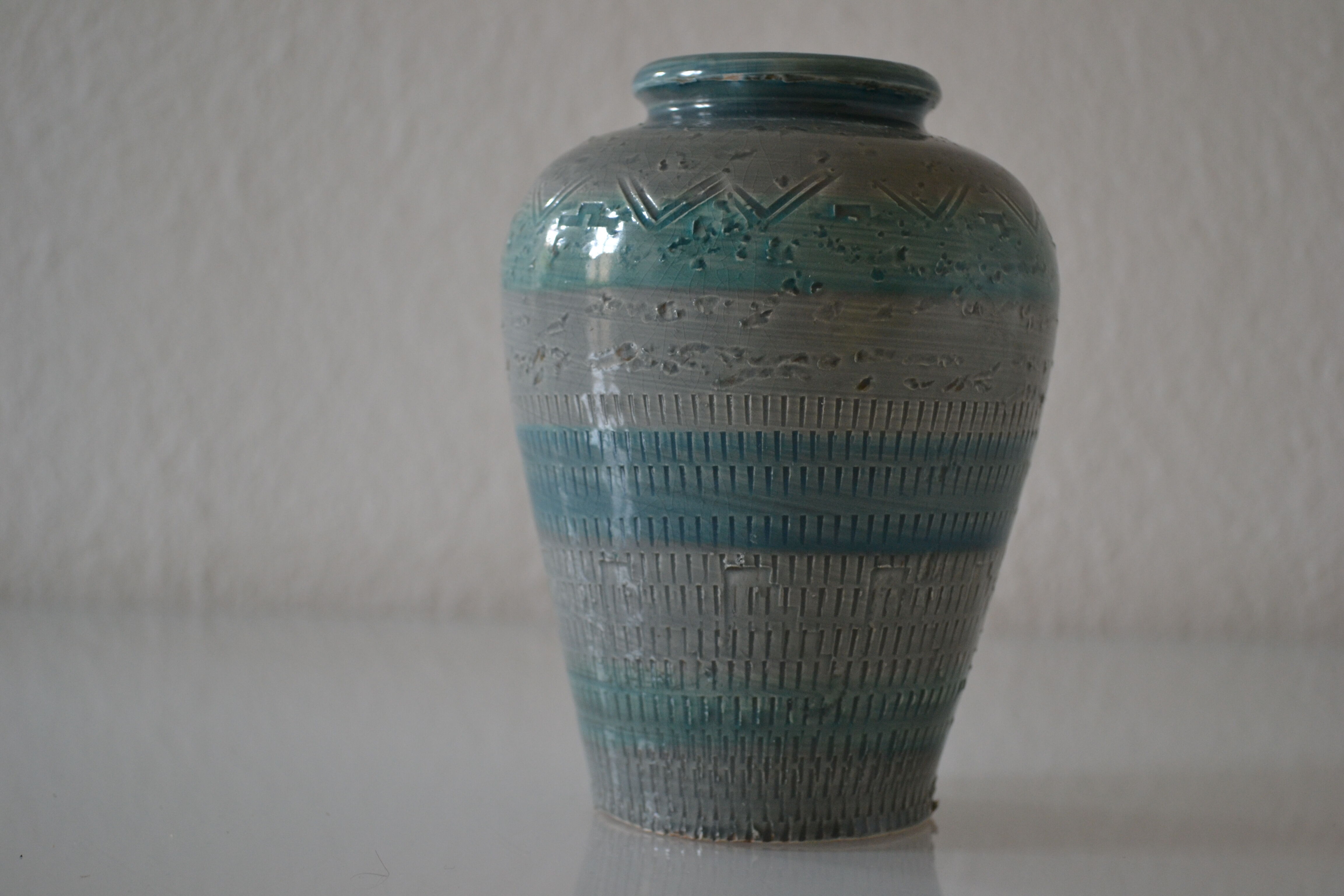 Vase vintage 60's aldo londi bitossi blu rimini