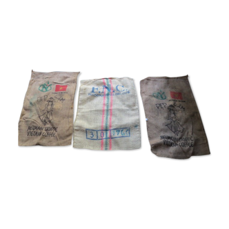 Lot of vietnam coffee n ° 105 Café fnc burlap bags