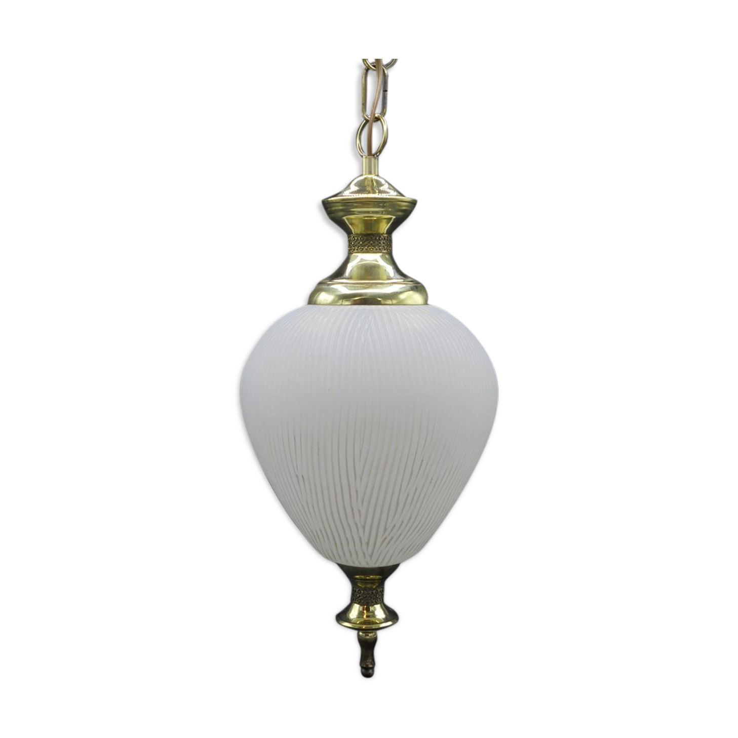 Suspension en verre et laiton