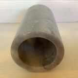 Gray white marble scroll vase