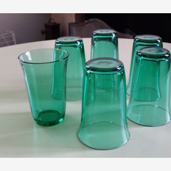 Lot de 6 verres Lesieur gobelets à eau  vintage