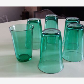 Set of 6 glasses Lesieur vintage water cups
