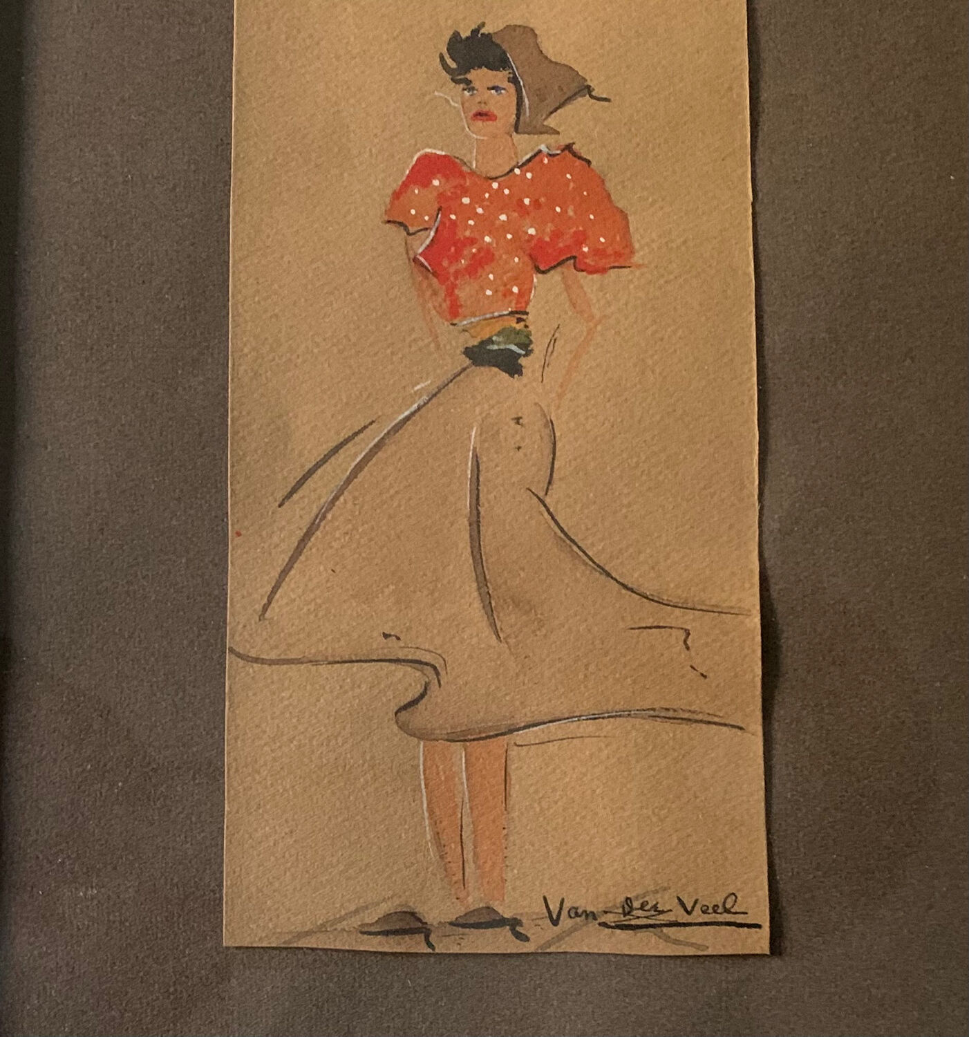Dessin aquarelle « cow girl «