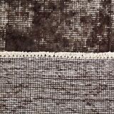 Tapis de course vintage turc en laine douce, gris foncé, 2x10