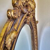 Large gilded mirror Louis XV style