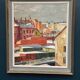 Swedish Oil on Panel“Landscape” by Bertil Lundqvist , Vintage & Framed
