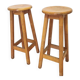1 of 2 Vintage Oak Bar Stool: 1980s Yugoslavian Industrial High Chair