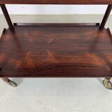 Danish midcentury serving trolley in palisander by poul hundevad, 1960s