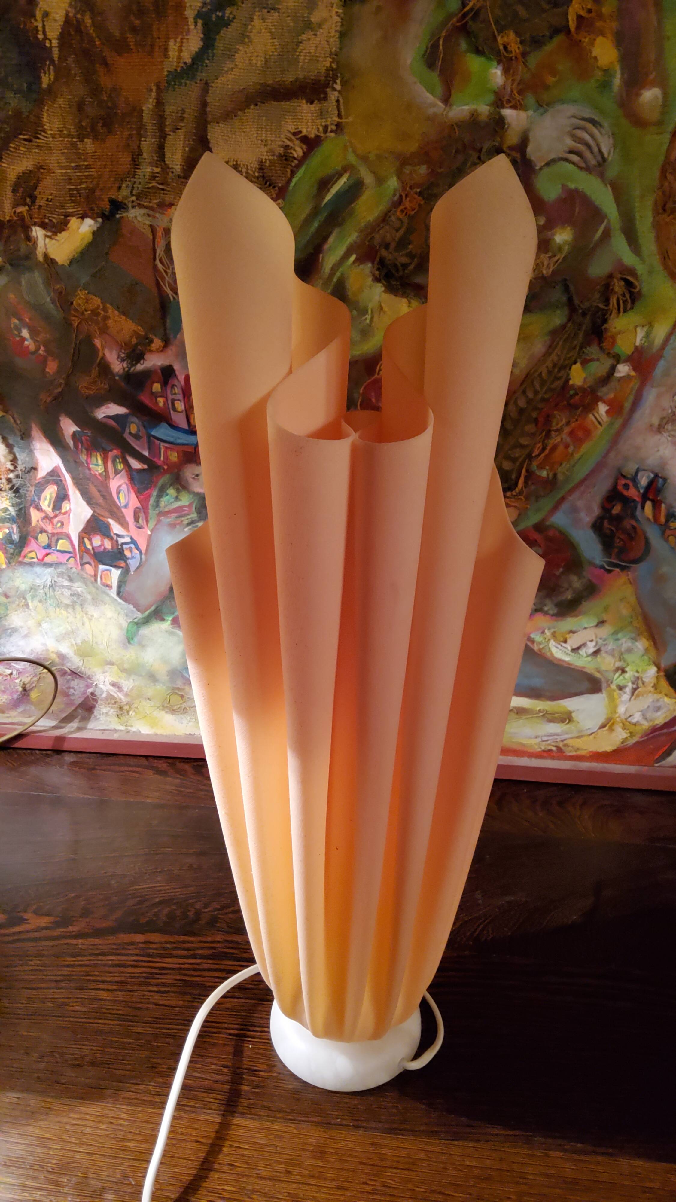 Athena lamp by Georgia Jacob marble and resin 53cm