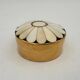 Vintage pillbox, brass and bone box - 1970s